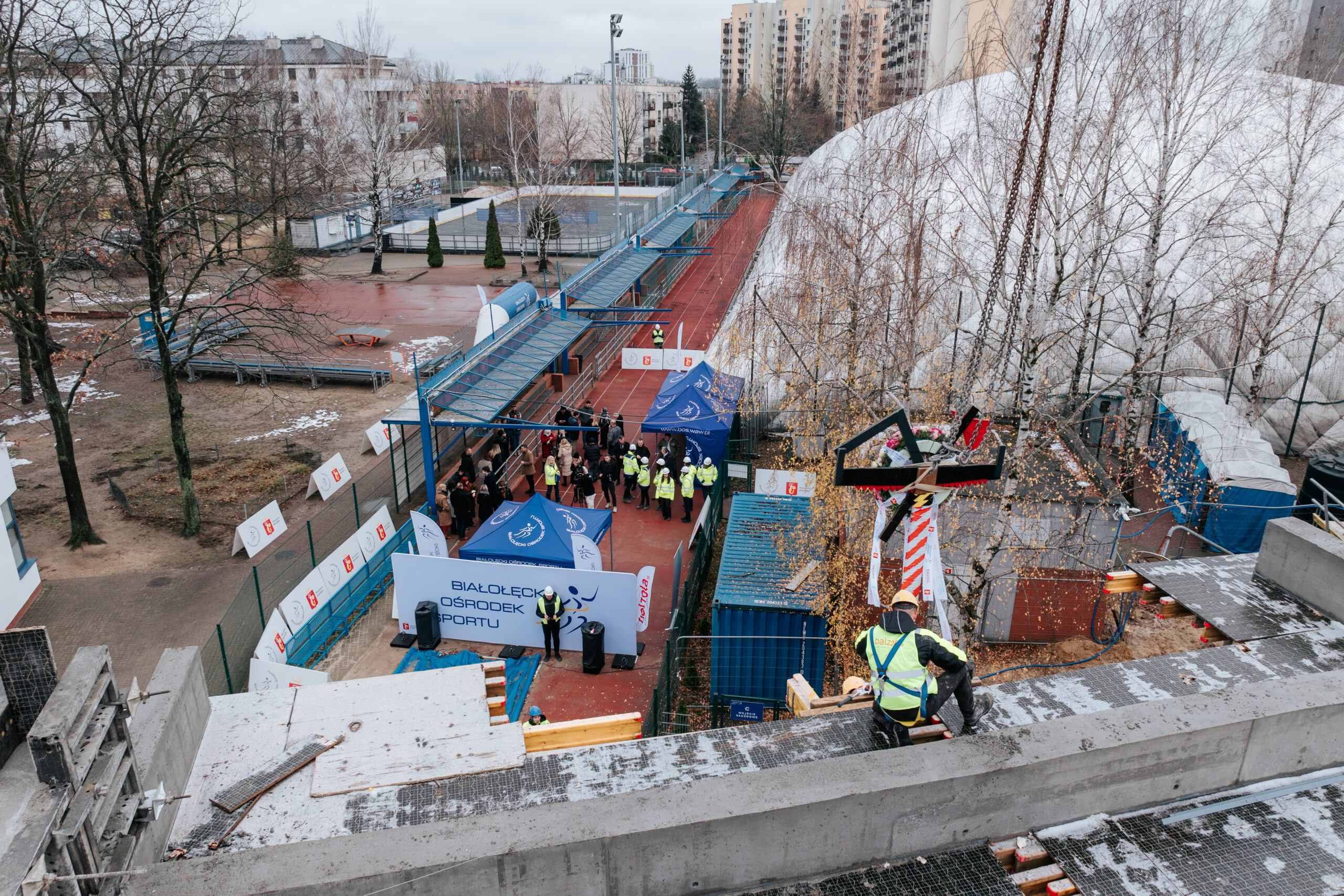 Białołęcki ośrodek Sportu zdjęcia z budowy i twarcia